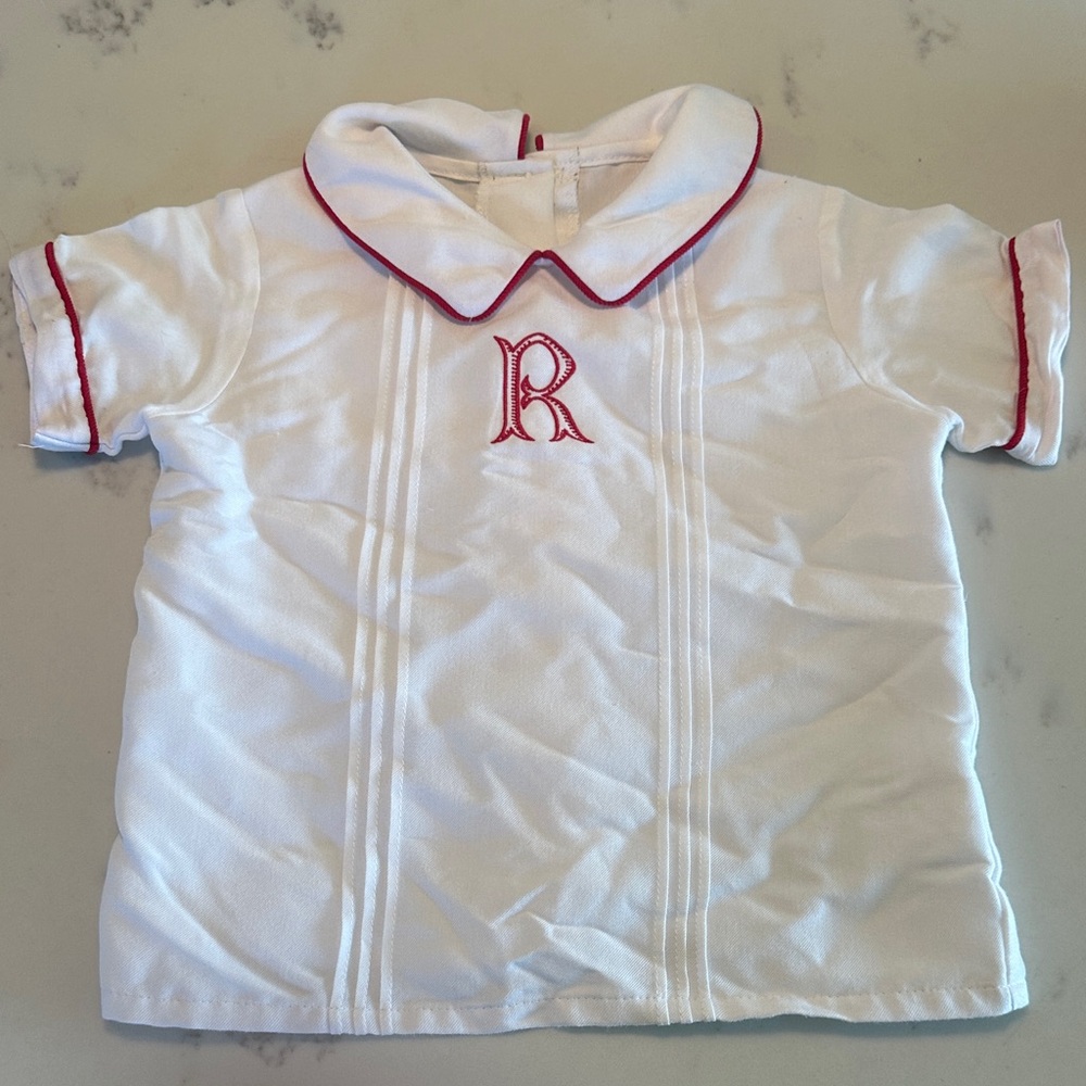 Monogrammed R Boys Shirt